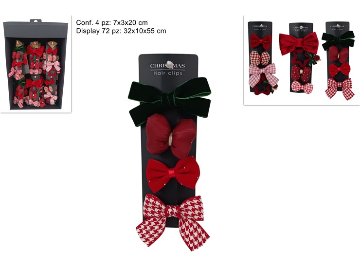 ELASTICO CAPELLI NATALIZIO ASS - Preordine Natale > Accessori Capelli - Ingrosso B2B Magazzini Scatigna