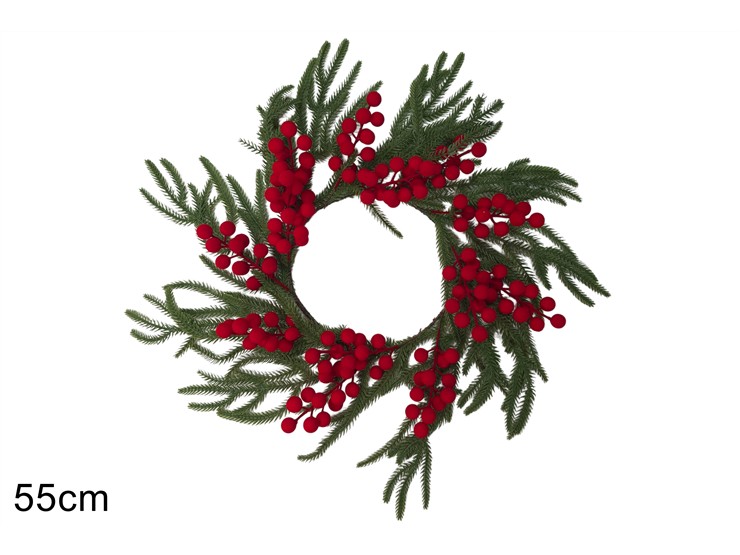 DIETROPORTA C/BACC ROSINVEL55cmL99-1787H - Preordine Natale > Dietroporta E Ghirlande > Dietroporta - Ingrosso B2B Magazzini Scatigna