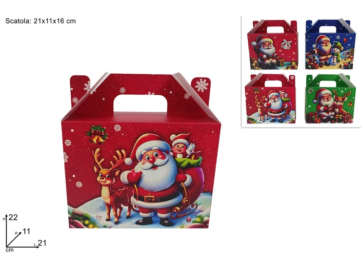 SCATOLA REG.DEC.NATAL.4ASS.211611 3421 - Natale > Confezionamento > Box E Scatole - Ingrosso B2B Magazzini Scatigna