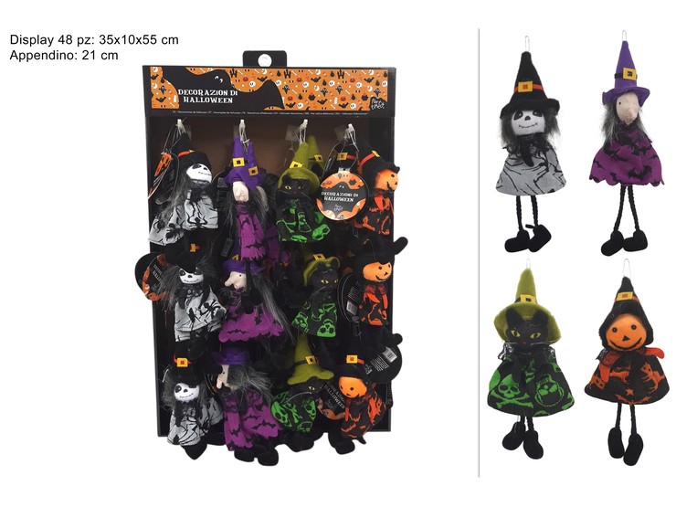 APPENDINO IN TESSUTO HALLOWEEN 4AS.15043 - Halloween > Decorazioni > Decorazioni Varie - Ingrosso B2B Magazzini Scatigna