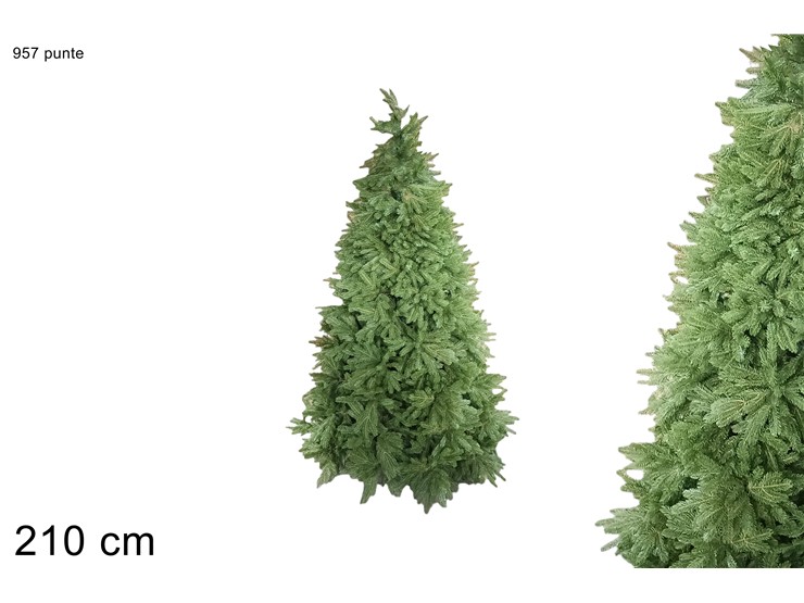 ALBERO IN PVC Cm.210 957PUNTE KHTT-7 - Natale > Alberi > Verdi - Ingrosso B2B Magazzini Scatigna