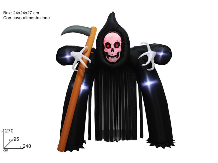 GONFIABILE ARCO MOSTRO C/LUCE ROSSA 22QH - Halloween > Decorazioni > Gonfiabili - Ingrosso B2B Magazzini Scatigna