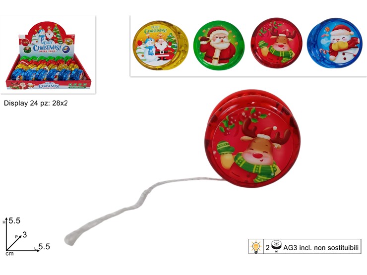 YOYO NATALIZIO 4 COL. 333-1 - Preordine Natale > Gadget - Ingrosso B2B Magazzini Scatigna