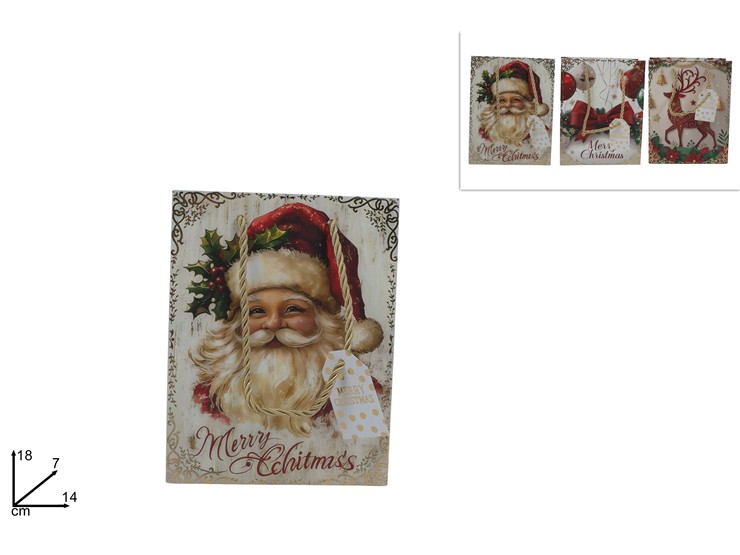 BUSTA REG.NATAL.C/DEC.ORO 3AS.18147 49 - Natale > Confezionamento > Buste Regalo - Ingrosso B2B Magazzini Scatigna