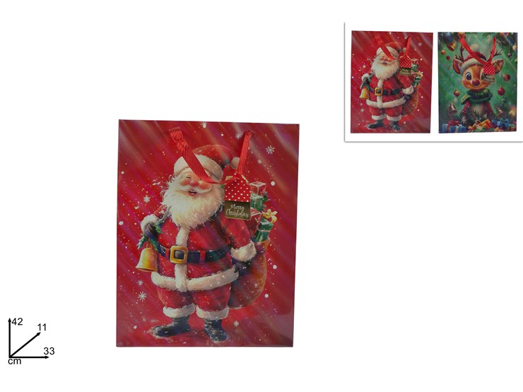 BUSTA REG.SOGGETTO NATAL.2ASS.423311 5 - Natale > Confezionamento > Buste Regalo - Ingrosso B2B Magazzini Scatigna