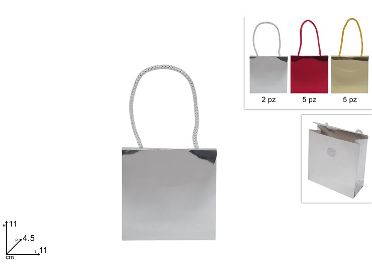 SACCHETTO REGALO 11114 LUCIDO 3C.26-13 - Natale > Confezionamento > Buste Regalo - Ingrosso B2B Magazzini Scatigna