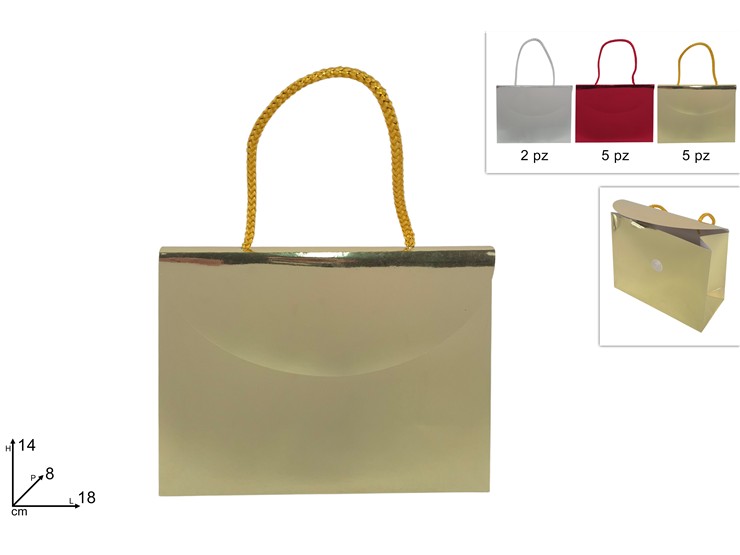 SACCHETTO REGALO 14188 LUCIDO 3C.26-15 - Natale > Confezionamento > Buste Regalo - Ingrosso B2B Magazzini Scatigna