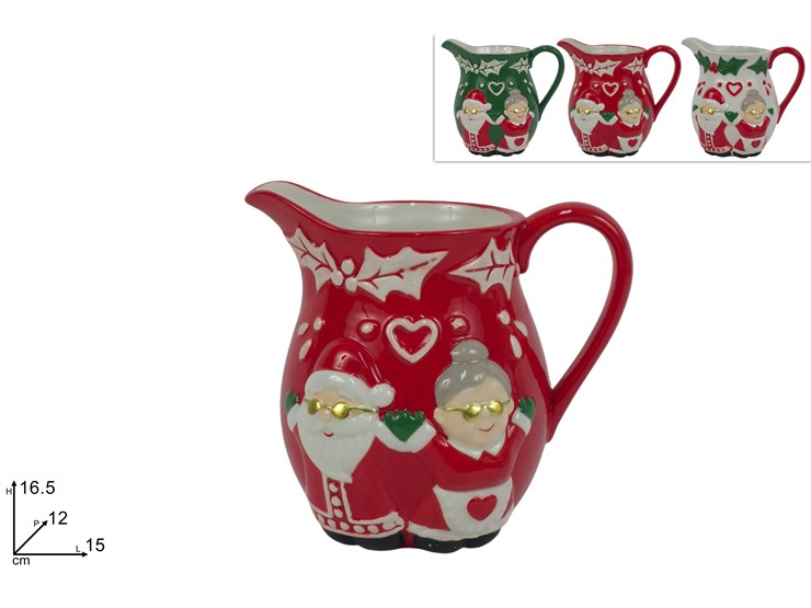 BROCCA CER.BABBO/NONNA NATALE 3C.YM2605 - Natale > Tavola > Ceramica - Ingrosso B2B Magazzini Scatigna