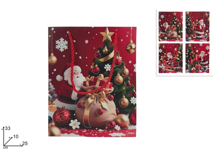 BUSTA REG332510cmDECBABNATC/GLIT4AS26X - Preordine Natale > Confezionamento > Buste - Ingrosso B2B Magazzini Scatigna