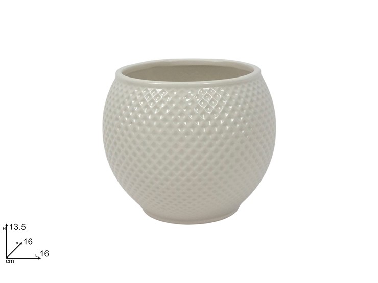 VASO CERAMICA BOMBATO BIANCO 98963 - Everyday > Complementi Arredo > Vasi - Ingrosso B2B Magazzini Scatigna