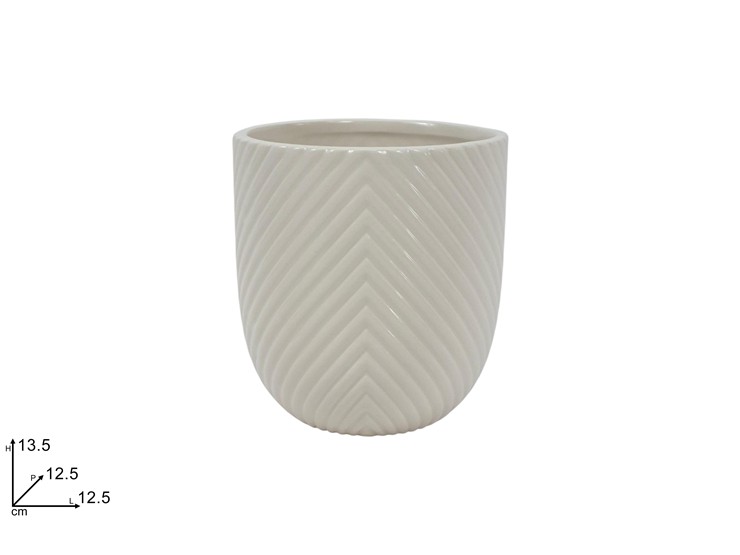 VASO SPIGATO CERAMICA BIANCO 98965 - Everyday > Complementi Arredo > Vasi - Ingrosso B2B Magazzini Scatigna