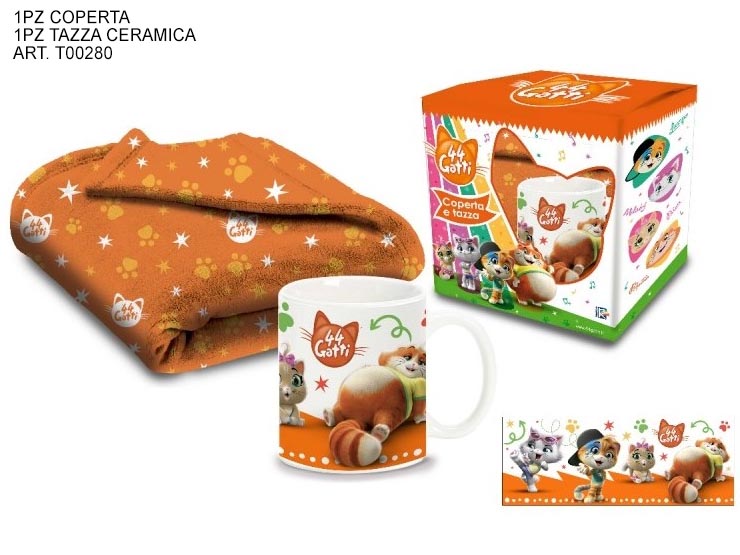 GIFT HOME COPERTTAZ.44 GAT.MUL.T00280 - Everyday > Tavola > Tazze E Bicchieri - Ingrosso B2B Magazzini Scatigna