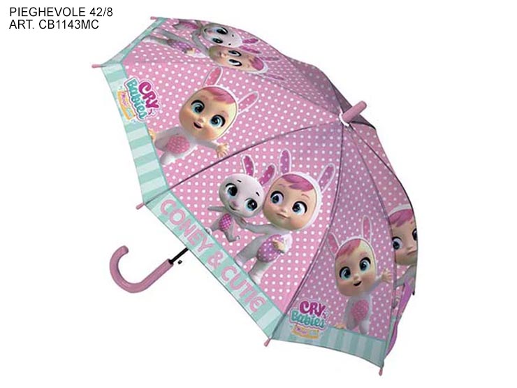 OMBREL. KIDS 42/8 CRY BABY CB1143MC - Ombrelli > Licenziati - Ingrosso B2B Magazzini Scatigna