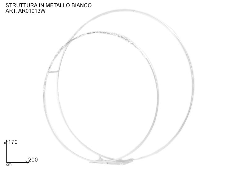CERCHIO GRANDE DOPPIO H170-200 BIANCO - Eventi > Matrimonio > Strutture Allestimenti - Ingrosso B2B Magazzini Scatigna