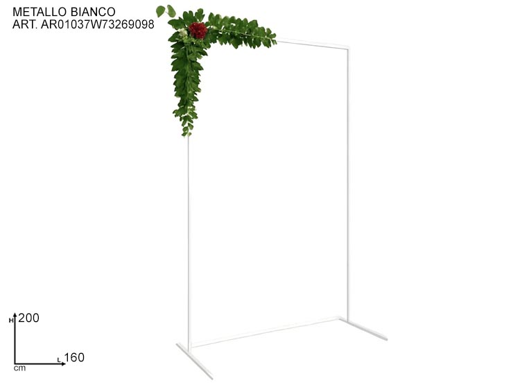 ARCO RETT. SEMPLICE C/APPOG160X200BIANCO - Eventi > Matrimonio > Strutture Allestimenti - Ingrosso B2B Magazzini Scatigna