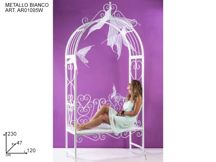 ARCO CIRCOLARE C/SED.120X47H230 MET BIAN - Eventi > Matrimonio > Strutture Allestimenti - Ingrosso B2B Magazzini Scatigna