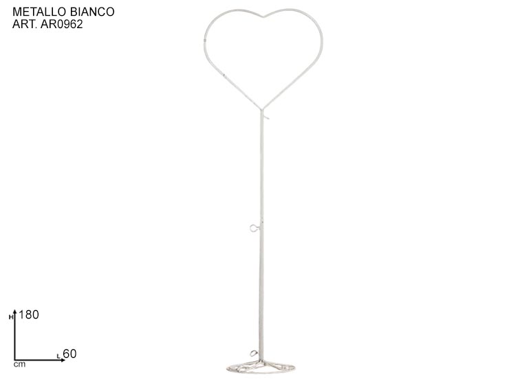 ALZATA A CUORE 60 H1.80 AR0962 - Eventi > Matrimonio > Strutture Allestimenti - Ingrosso B2B Magazzini Scatigna
