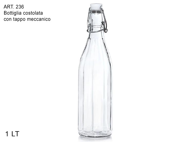 BOTTIGLIA COST.cc.1000 Art.236 C/TAPPO - Everyday > Tavola > Bottiglie - Ingrosso B2B Magazzini Scatigna