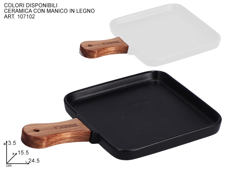 VASSOIO CERAMICA A2C CM24,5X15,5XH4 1071 - Everyday > Tavola > Vassoi - Ingrosso B2B Magazzini Scatigna