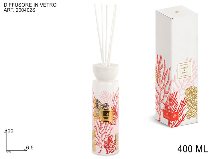 DIFFUSORE 400ML CORALLO ROSSO C/SCAT - Articoli Regalo > Oggetti Regalo > Candele E Profumatori - Ingrosso B2B Magazzini Scatigna