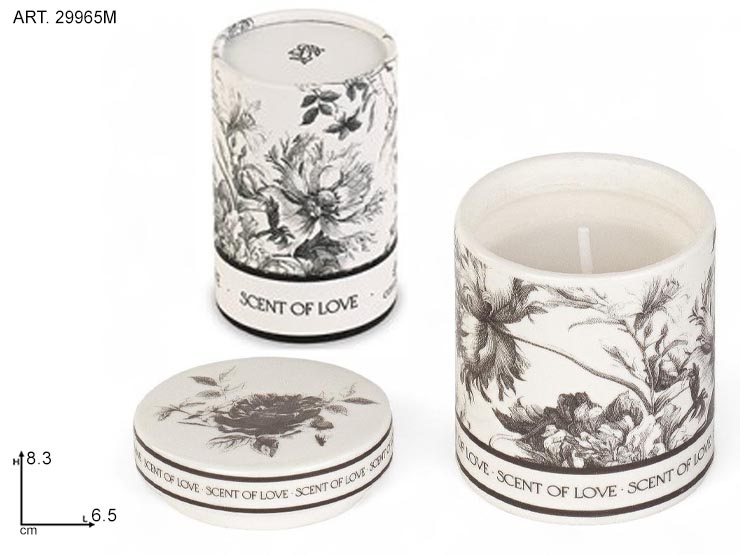 BARATTOLO CAND. TOILE NERO SCAT65XH83 - Articoli Regalo > Oggetti Regalo > Candele E Profumatori - Ingrosso B2B Magazzini Scatigna
