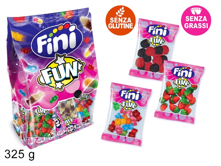 FINI FUN BITS BUSTINE CARAMELLE GOMMOSE - Dolciumi > Caramelle E Gommose > Fini - Ingrosso B2B Magazzini Scatigna