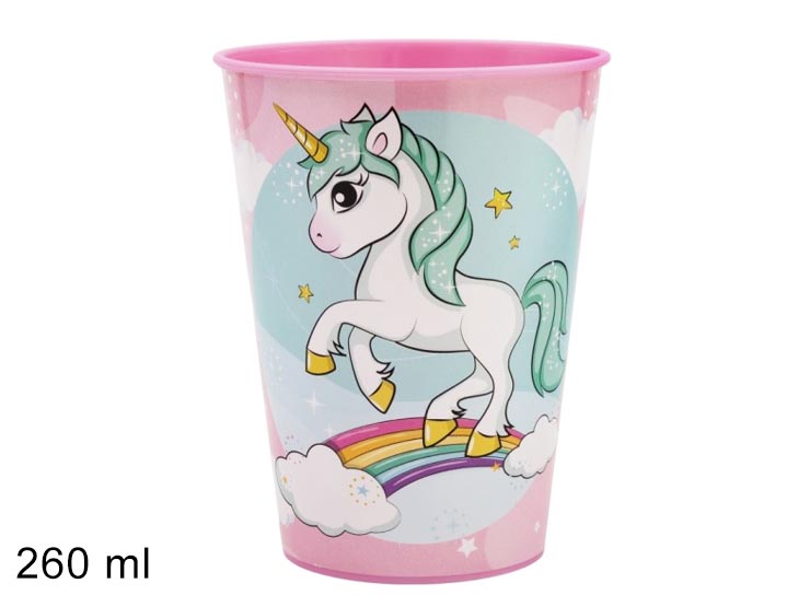 UNICORNO BICCHIERE PP ml.260 - Kids A Marchio > Unicorn - Ingrosso B2B Magazzini Scatigna