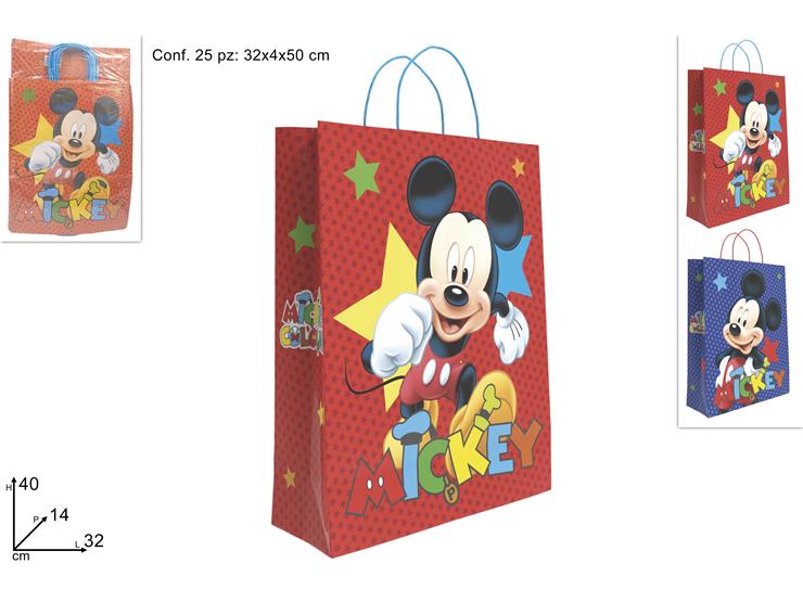 BUSTA REGALO MICKEY Cm.321440 7074/70 - Confezionamento > Buste Regalo > Disney - Ingrosso B2B Magazzini Scatigna