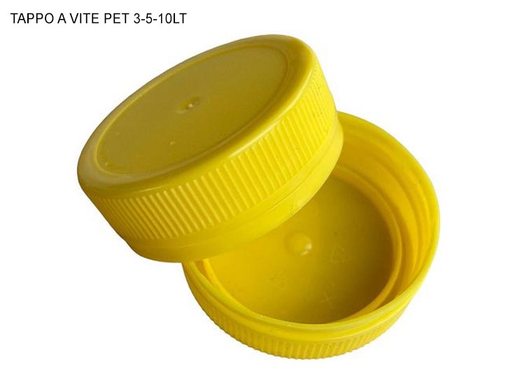 TAPPO GIALLO A VITE PET 3-5-10LT - H.o.r.e.c.a > Contenitori Pet - Ingrosso B2B Magazzini Scatigna
